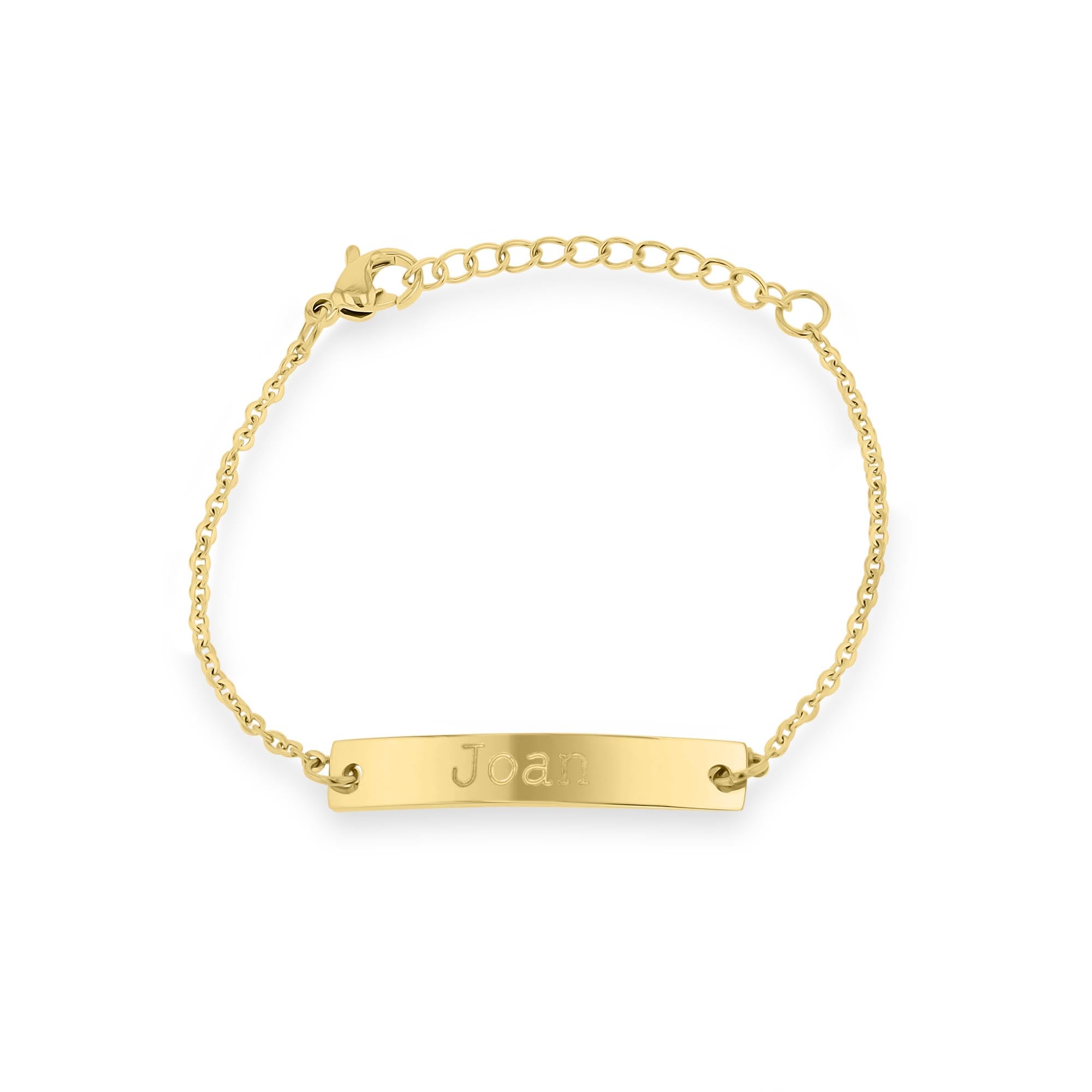 Dames Armband – Gepersonaliseerd Gegraveerd Naamplaatje, Roe