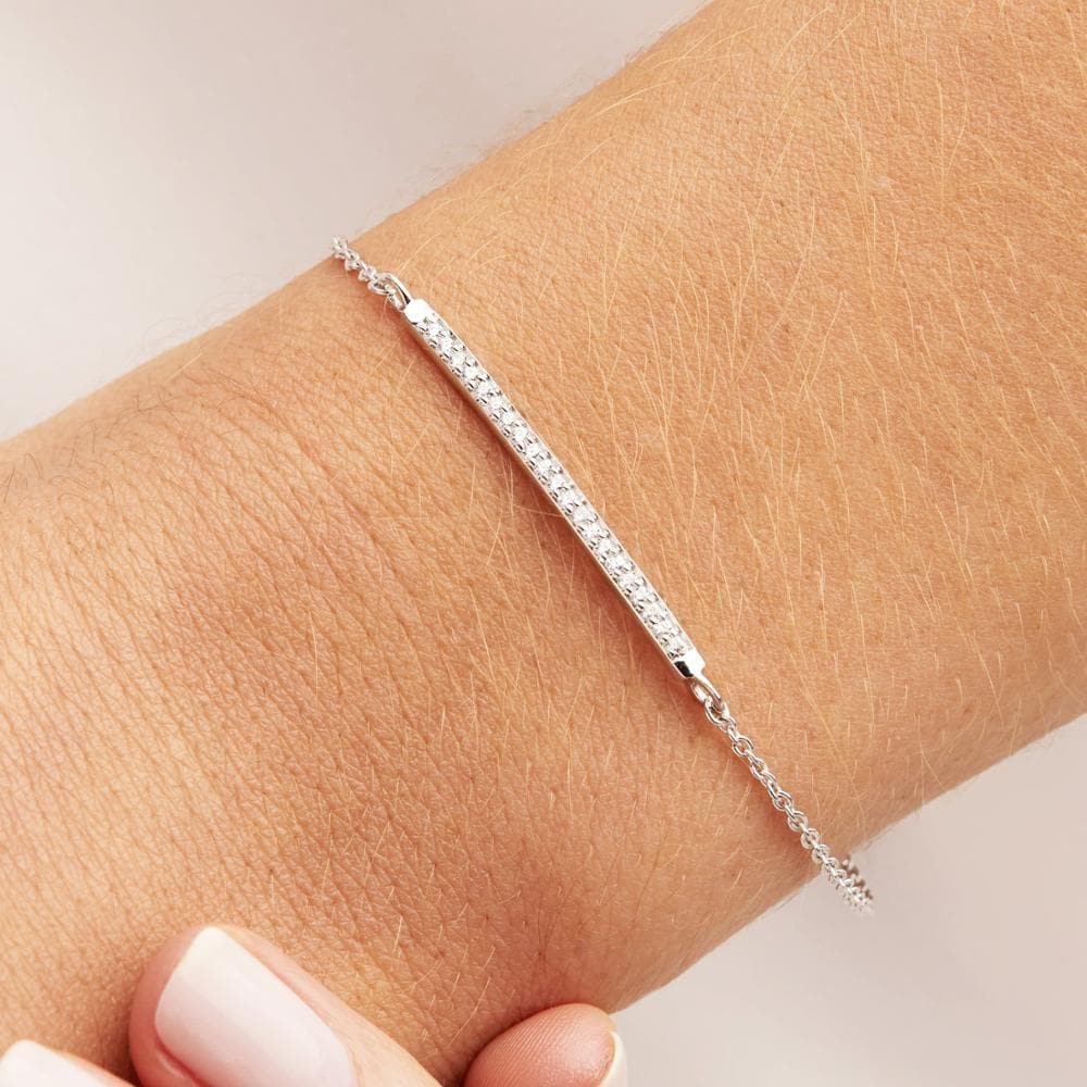 Armband met rij steentjes glamour - 925 zilver - Xoo